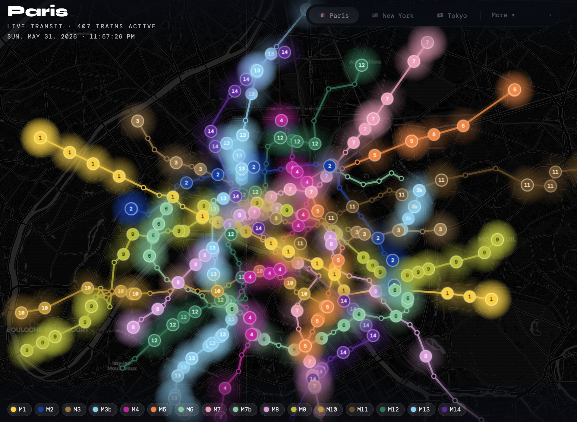 Transitmap Paris Subway Stream